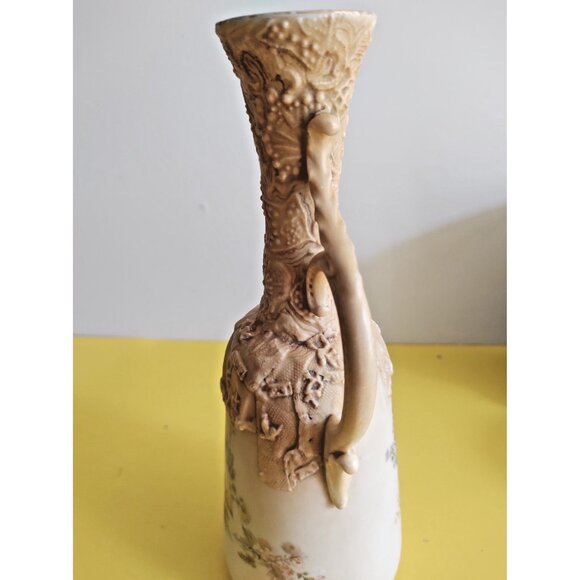 Antique Doulton Burslem England Ornate Raised Motif Pitcher 10 1/2" - 1890-1902 - Picture 11 of 16